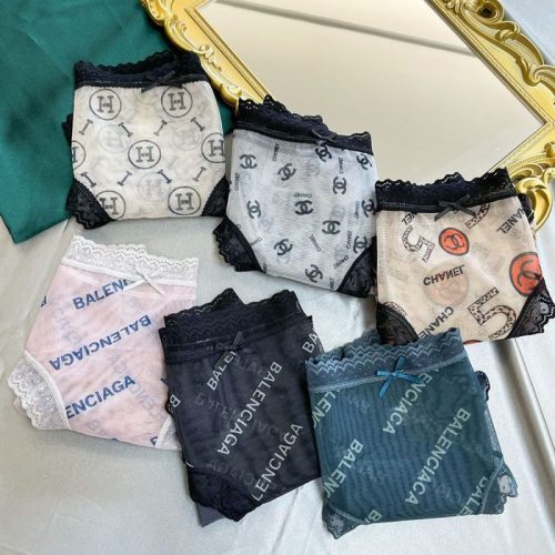 Replica Designer Chanel Women Fashion Breathable Mesh Panties
