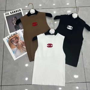 Replica Designer Chanel Women Fashion Camisole Sleeveless Knitted Top