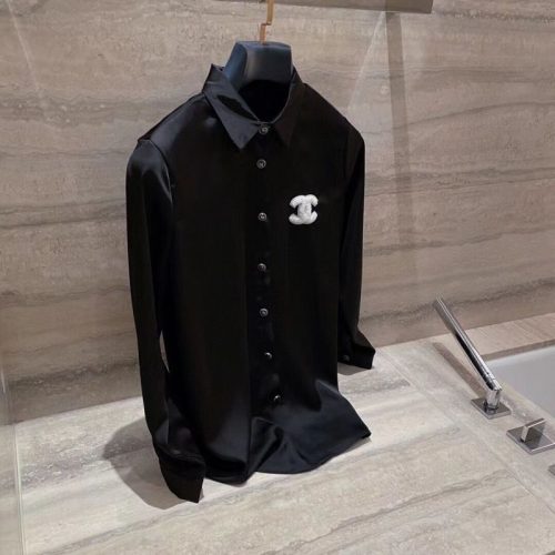 Replica Designer Chanel Women Fashion Casual Solid Color Double C Letters Shirt