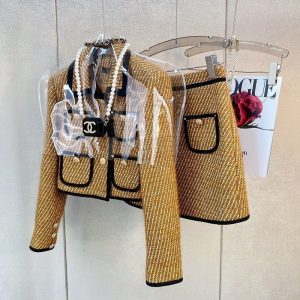 Replica Designer Chanel Women Fashion Coat And Skirt 2PCS Suit