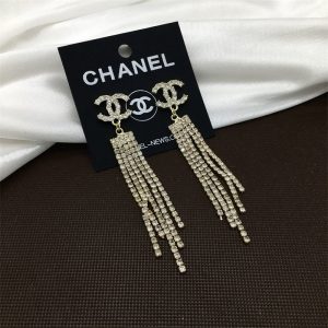 Replica Designer Chanel Women Fashion Double C Earrings Classic Long Tassel Earrings