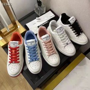 Replica Designer Chanel Women Fashion Double C Letters Casual Sneakers