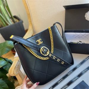 Replica Designer Chanel Women Fashion Double C Letters Chain Bucket Bag