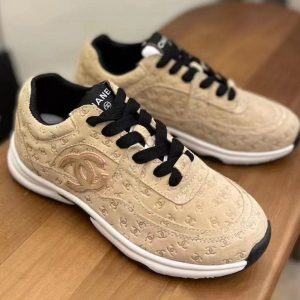 Replica Designer Chanel Women Fashion Double C Letters Colorblock Sneakers