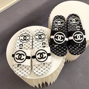 Replica Designer Chanel Women Fashion Double C Letters Non-Slip Soft Slippers