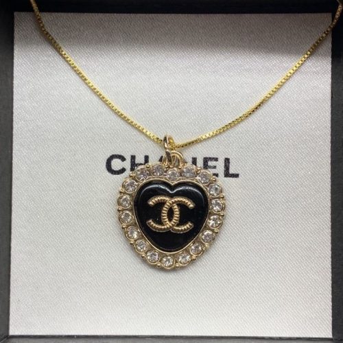 Replica Designer Chanel Women Fashion Double C Letters Rhinestone Necklace