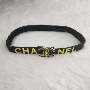 Replica Designer Chanel Women Fashion Double C Letters Stretch Belt