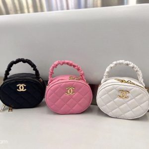 Replica Designer Chanel Women Fashion Double C Round Bucket Bag