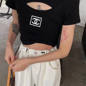 Replica Designer Chanel Women Fashion Double C Short-Sleeved T-shirts