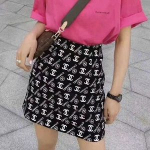 Replica Designer Chanel Women Fashion High Waist Printing Short Skirt