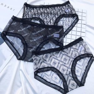 Replica Designer Chanel Women Fashion Lace Mesh Breathable Panties