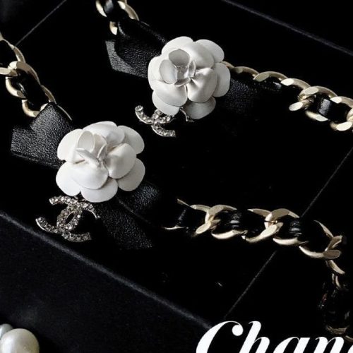Replica Designer Chanel Women Fashion Letters Camellia Leather Rope Necklace