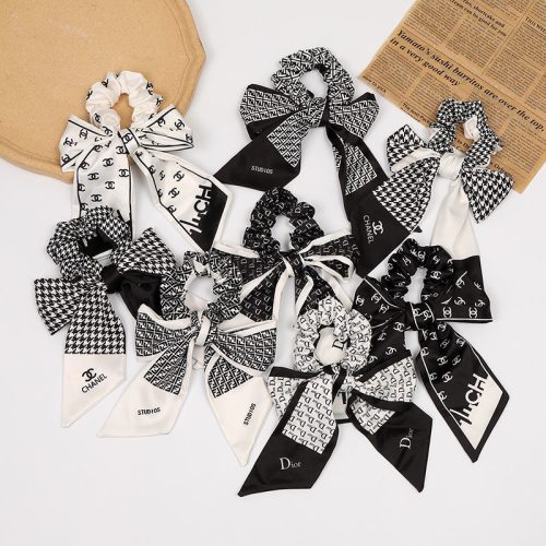 Replica Designer Chanel Women Fashion Letters Houndstooth Silk Scarf