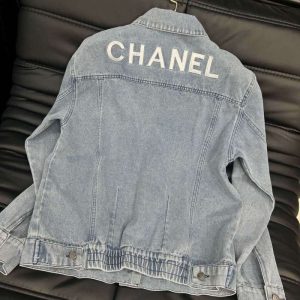 Replica Designer Chanel Women Fashion Long Sleeve Denim Jacket