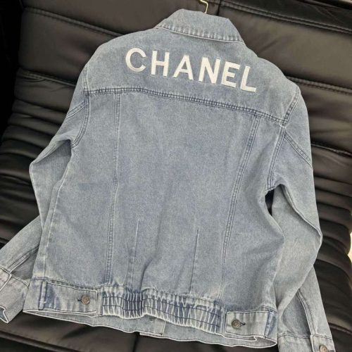 Replica Designer Chanel Women Fashion Long Sleeve Denim Jacket