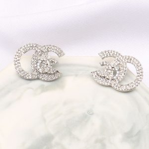 Replica Designer Chanel Women Fashion Mini Rhinestones Earrings