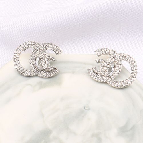 Replica Designer Chanel Women Fashion Mini Rhinestones Earrings