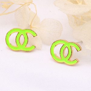 Replica Designer Chanel Women Fashion Multicolor Double C Simple Earrings