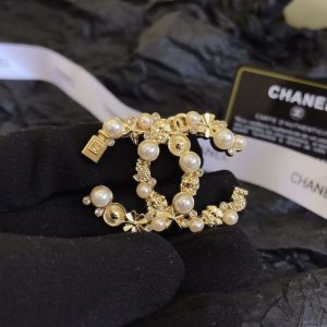Replica Designer Chanel Women Fashion Pearl Brooch