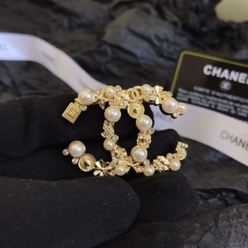 Replica Designer Chanel Women Fashion Pearl Brooch