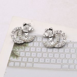 Replica Designer Chanel Women Fashion Pearl Letter Double C Earrings