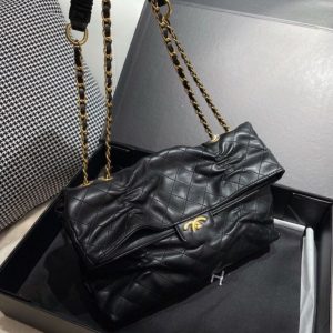 Replica Designer Chanel Women Fashion Pleated Oblique Tote Bag