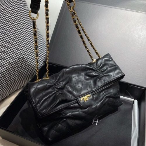 Replica Designer Chanel Women Fashion Pleated Oblique Tote Bag