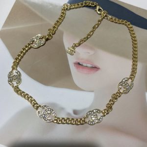 Replica Designer Chanel Women Fashion Rhinestone Choker Necklace