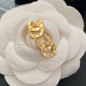 Replica Designer Chanel Women Fashion Simple Metal Earrings