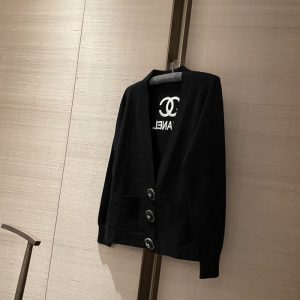 Replica Designer Chanel Women Fashion Solid Color Knitted Cardigan