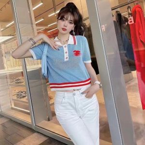 Replica Designer Chanel Women Fashion Stripe Contrasting Hollow Letter Jacquard Sweater
