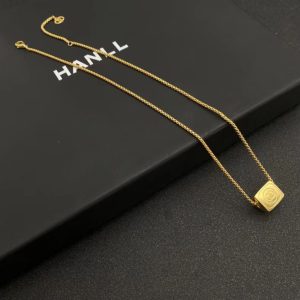 Replica Designer Chanel Women Fashion Three-Sided Three-Dimensional Lettering Necklace
