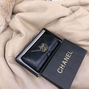 Replica Designer Chanel Women Folding Buckle Wallet