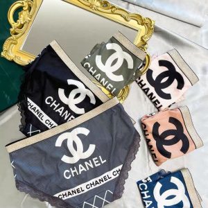 Replica Designer Chanel Women Letters Mid Waist Cotton Panties