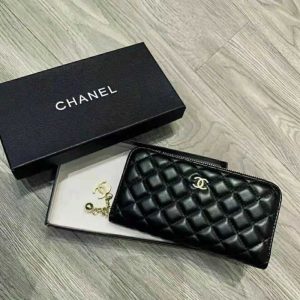 Replica Designer Chanel Women Long Zipper Wallet