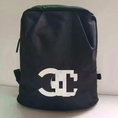 Replica Designer Chanel Women Nylon Waterproof Black White Label Backpack