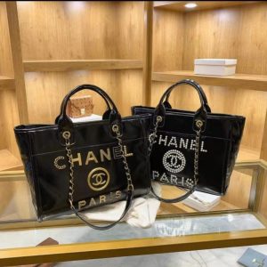 Replica Designer Chanel Women Pearl Embroidery Handbag Bag Beach Bag