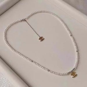 Replica Designer Chanel Women Pearl Necklace Chain Necklace
