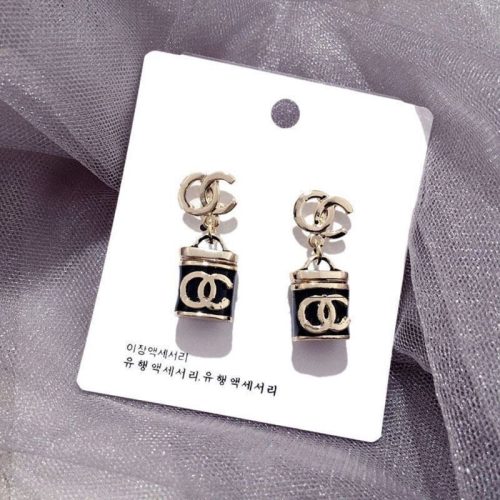 Replica Designer Chanel Women Personality Bag Pattern Earrings