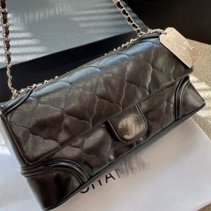 Replica Designer Chanel Women Rhombus Solid Color PU Chain Bag