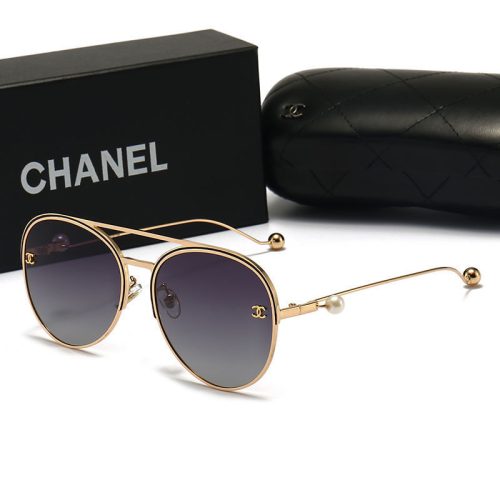 Replica Designer Chanel Women Round Double C Letters Sunglasses