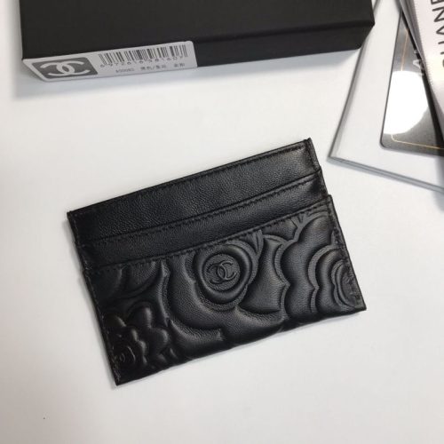 Replica Designer Chanel Women Sheepskin Short Mini Card Holder