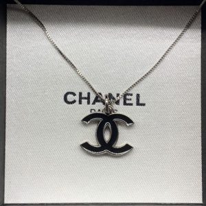 Replica Designer Chanel Women Simple Double C Letters Necklace