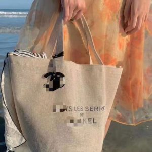 Replica Designer Chanel Women Simple Double C Letters Tote Bag