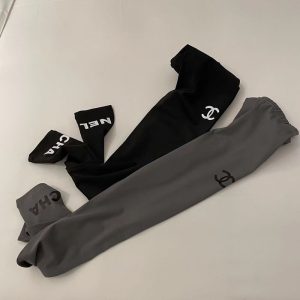 Replica Designer Chanel Women Simple Solid Color High Waist Elastic Leggings