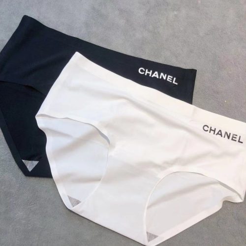 Replica Designer Chanel Women Simple Solid Color Ice Silk 3PCS Panties