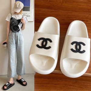 Replica Designer Chanel Women Simple Solid Color PVC Slippers