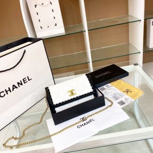 Replica Designer Chanel Women Small Square Woven Chain Bag