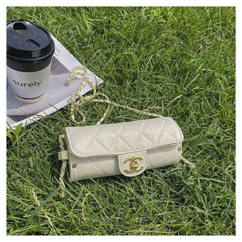 Replica Designer Chanel Women Solid Color Cylinder Chain Bag