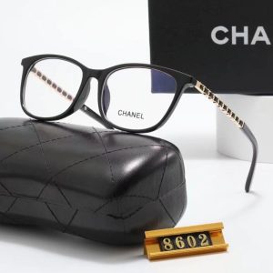 Replica Designer Chanel Women Square Anti-Blue Double C Letters Sunglasses